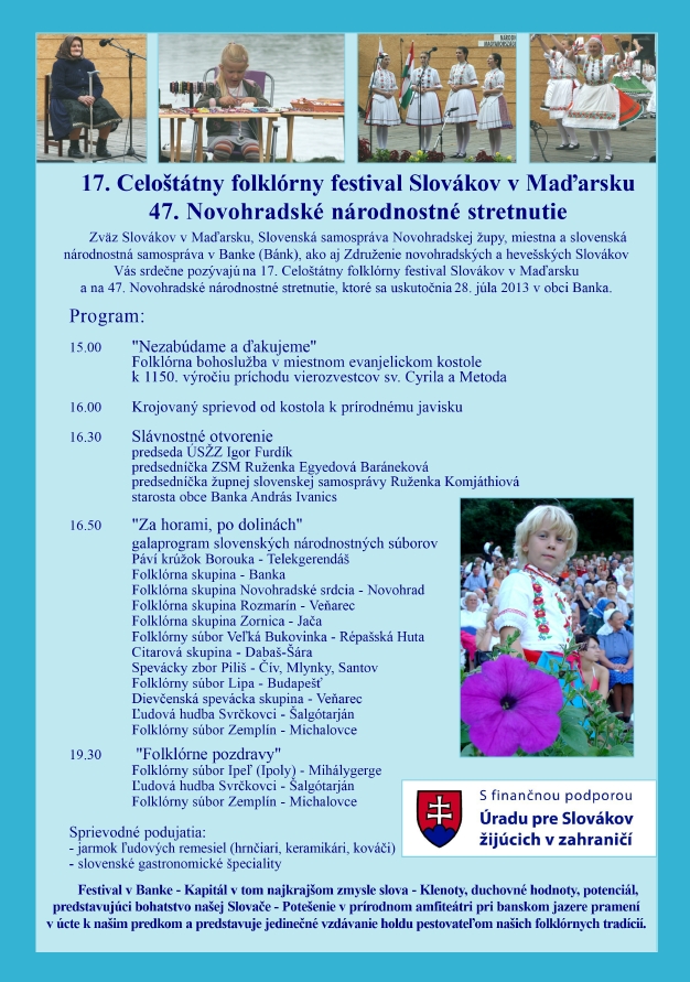 17. Celottny  folklrny festival  Slovkov v Maarsku