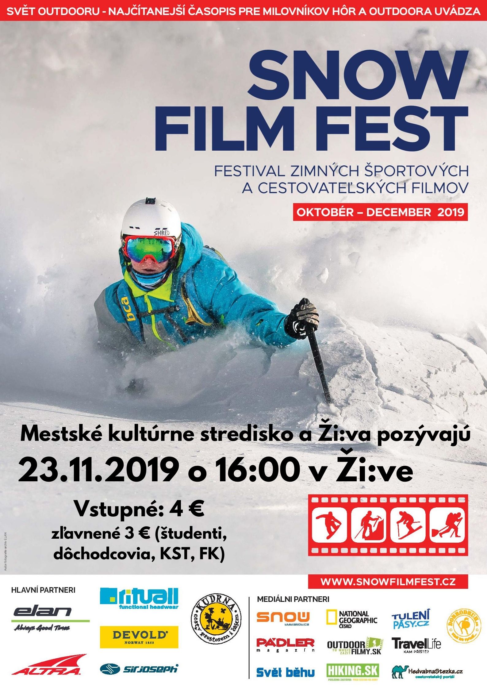 Snow Film Fest 2019 Bnovce nad Bebravou