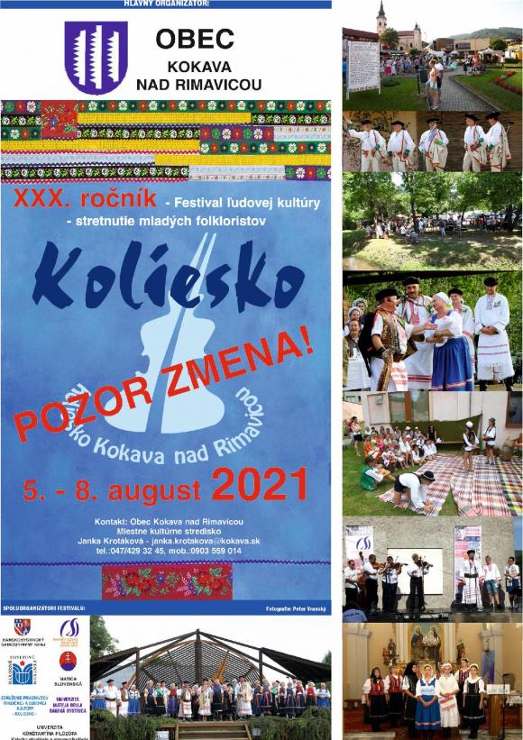 ZRUN - - - KOLIESKO 2020 Kokava nad Rimavicou - XXX. ronk festivalu udovej kultry mladch folkloristov