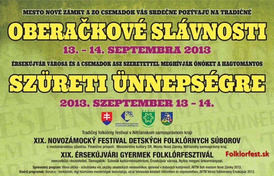 Oberakov slvnosti  a XIX. Novozmock festival detskch folklrnych sborov 2013
