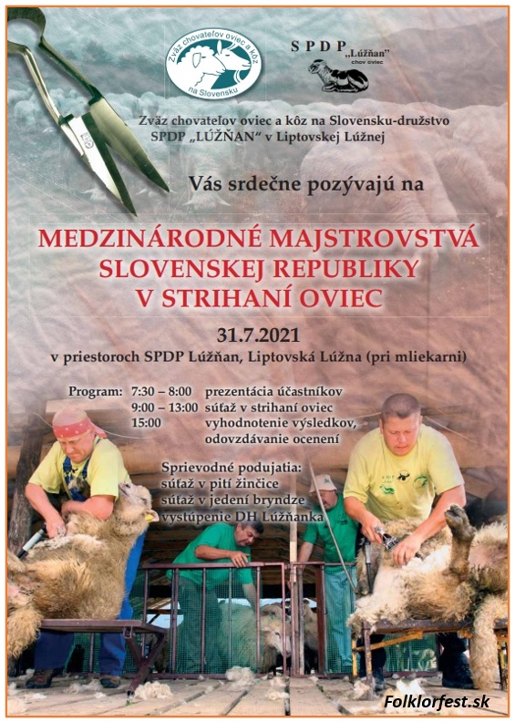 NOV  - - - Medzinrodn majstrovstv Slovenskej republiky v strihan oviec 2021 Liptovsk Lna