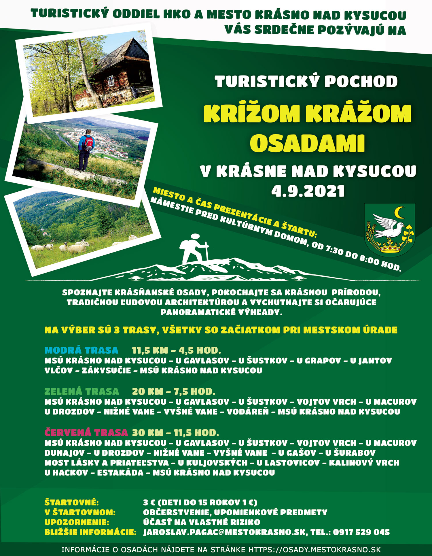 NOV - - - Turistick pochod Krom krom osadami 2021 Krsno nad Kysucou