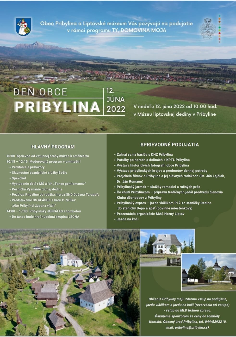 De obce Pribylina v Mzeu liptovskej dediny 2022