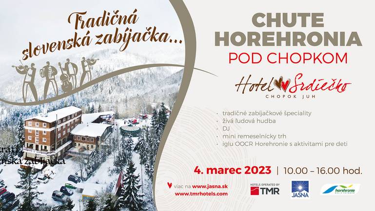 Chute Horehronia pod Chopkom 2023 Hotel Srdieko
