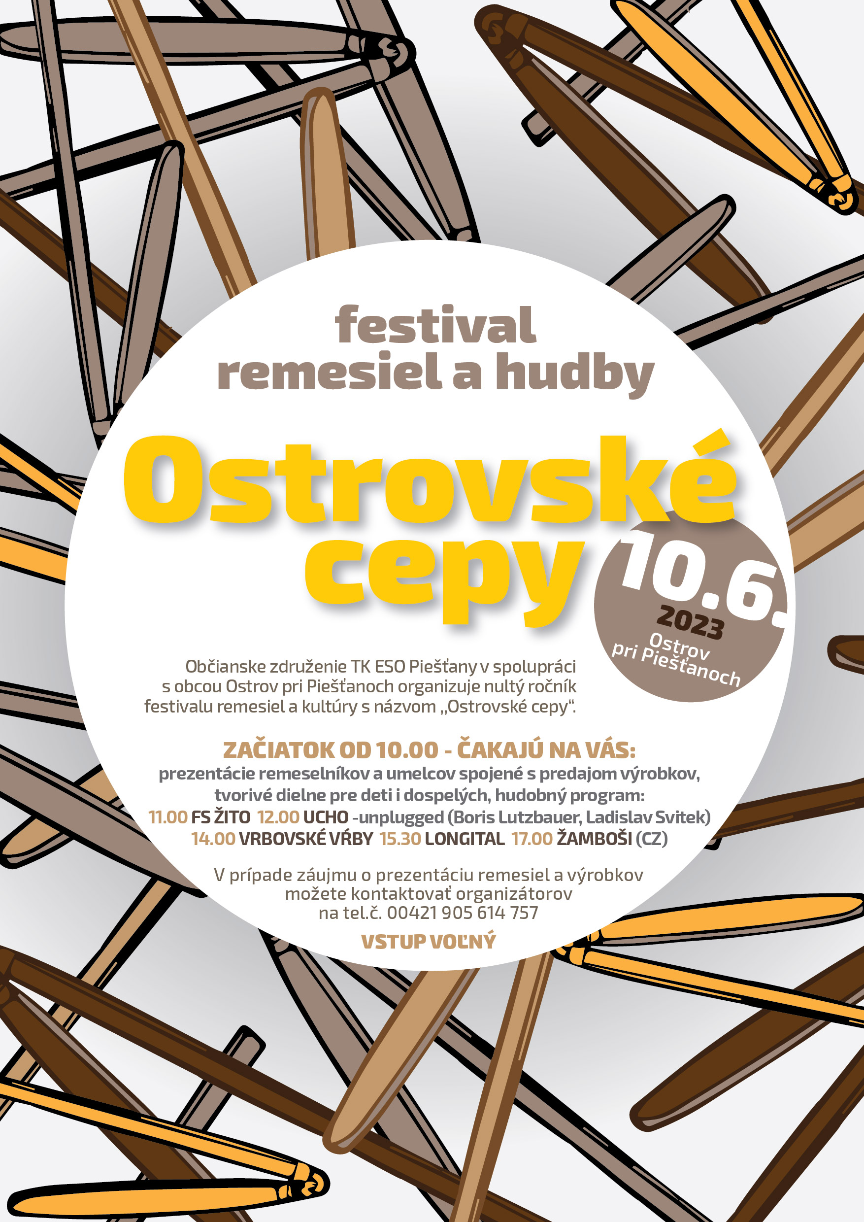 Ostrovsk cepy 2023 Ostrov - 0. ronk festivalu remesiel a hudby