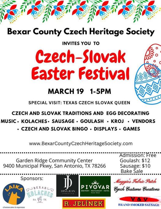 Czech-Slovak Easter Festival / esko-Slovensk vekonon festival 2023 San Antonio