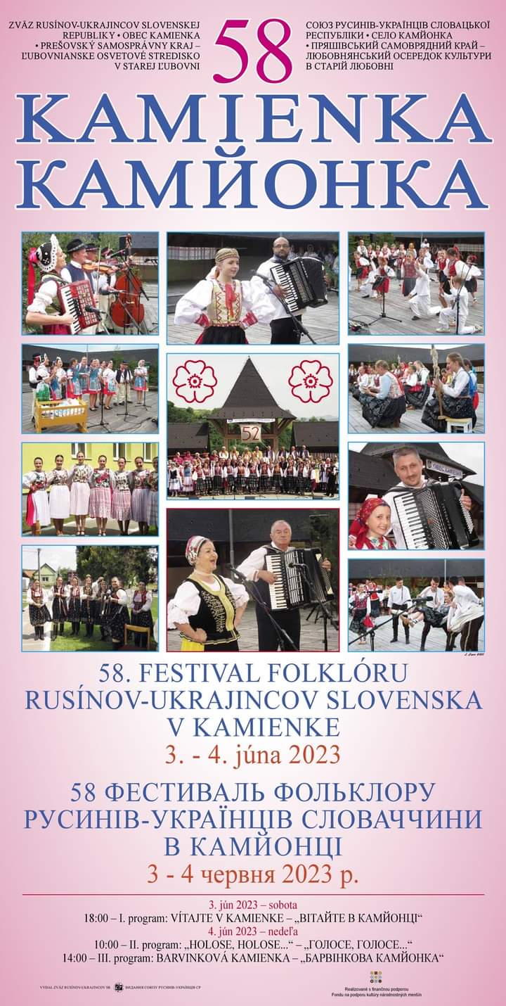 58. festival folklru Rusnov-Ukrajincov Slovenska v Kamienke 2023