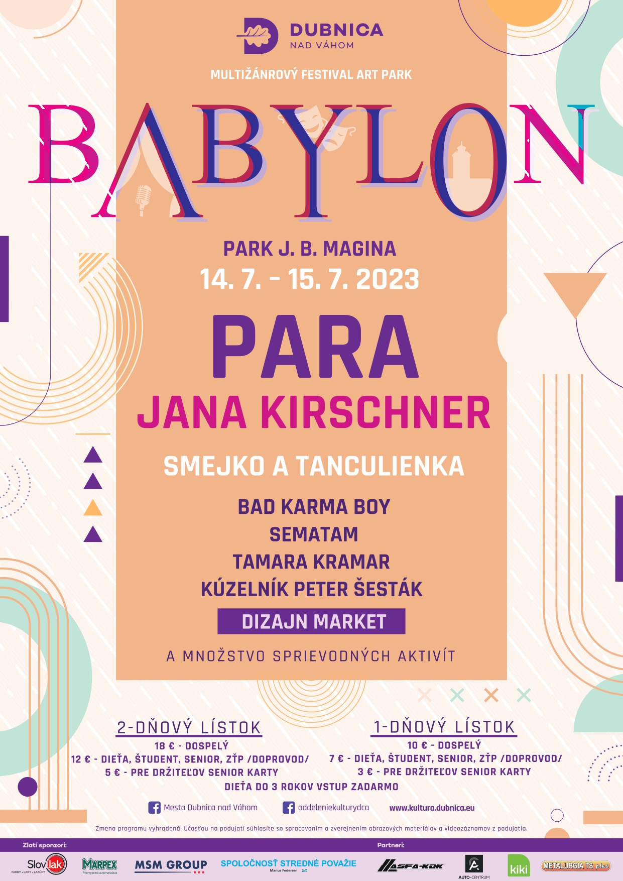 Multinrov festival BABYLON 2023 Dubnica nad Vhom 