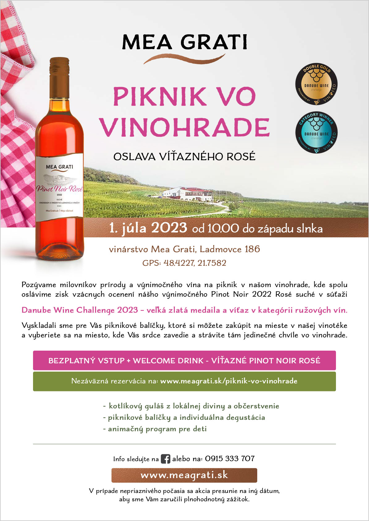 Piknik vo vinohrade 2023 Ladmovce