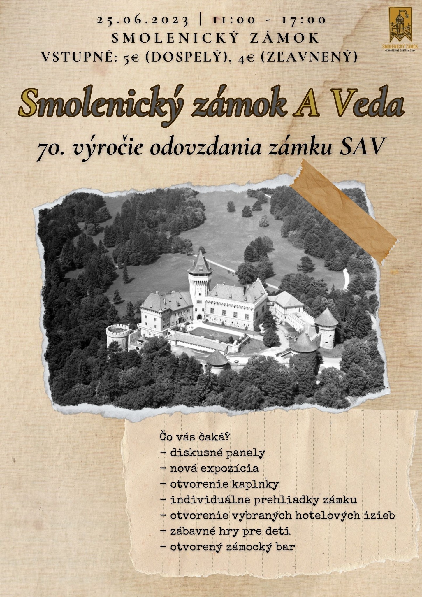 Smolenick zmok A Veda 2023 Smolenice - 70. vroie Kongresovho centra Slovenskej akadmie vied