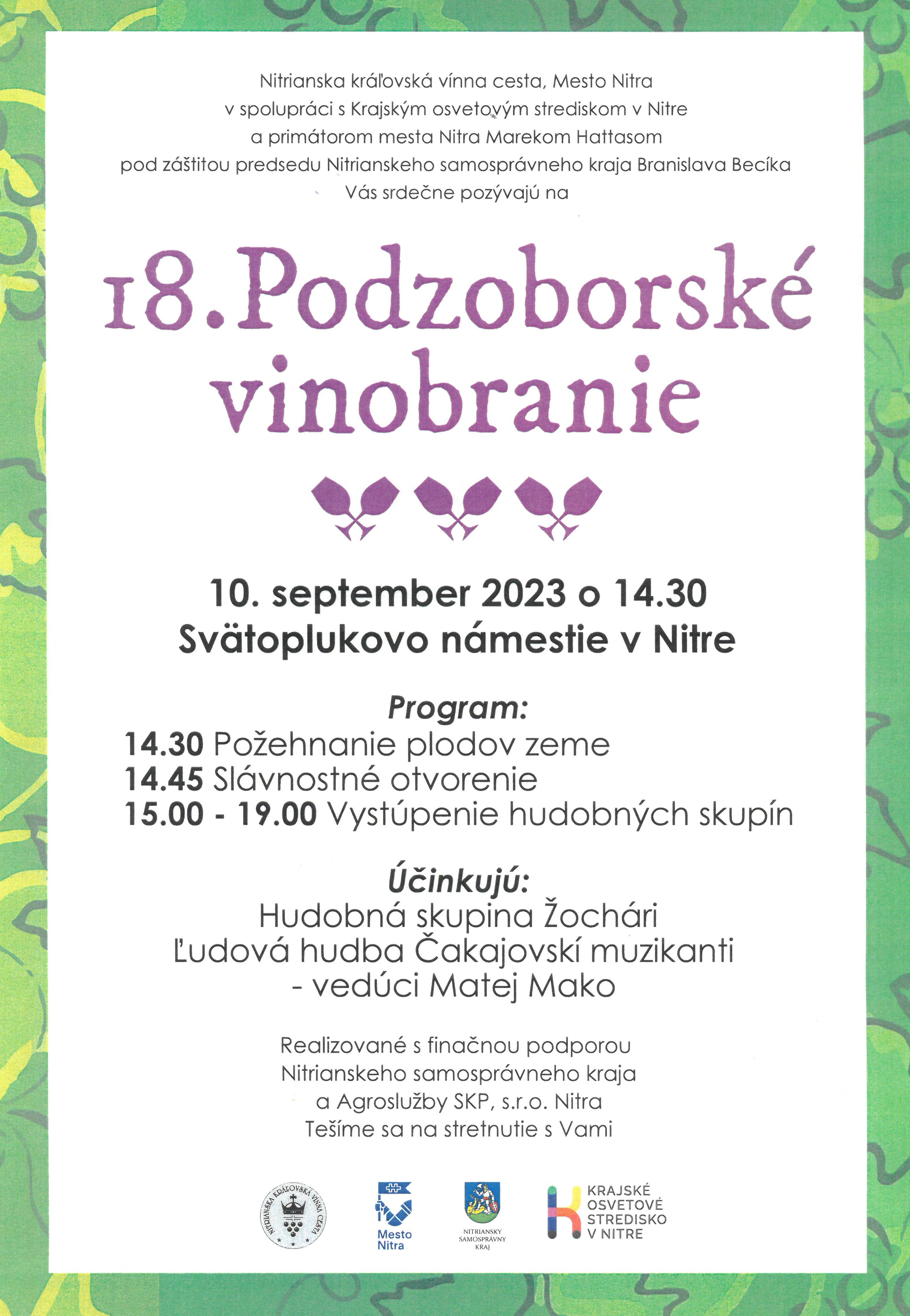 Podzoborsk vinobranie 2023 Nitra - 18. ronk