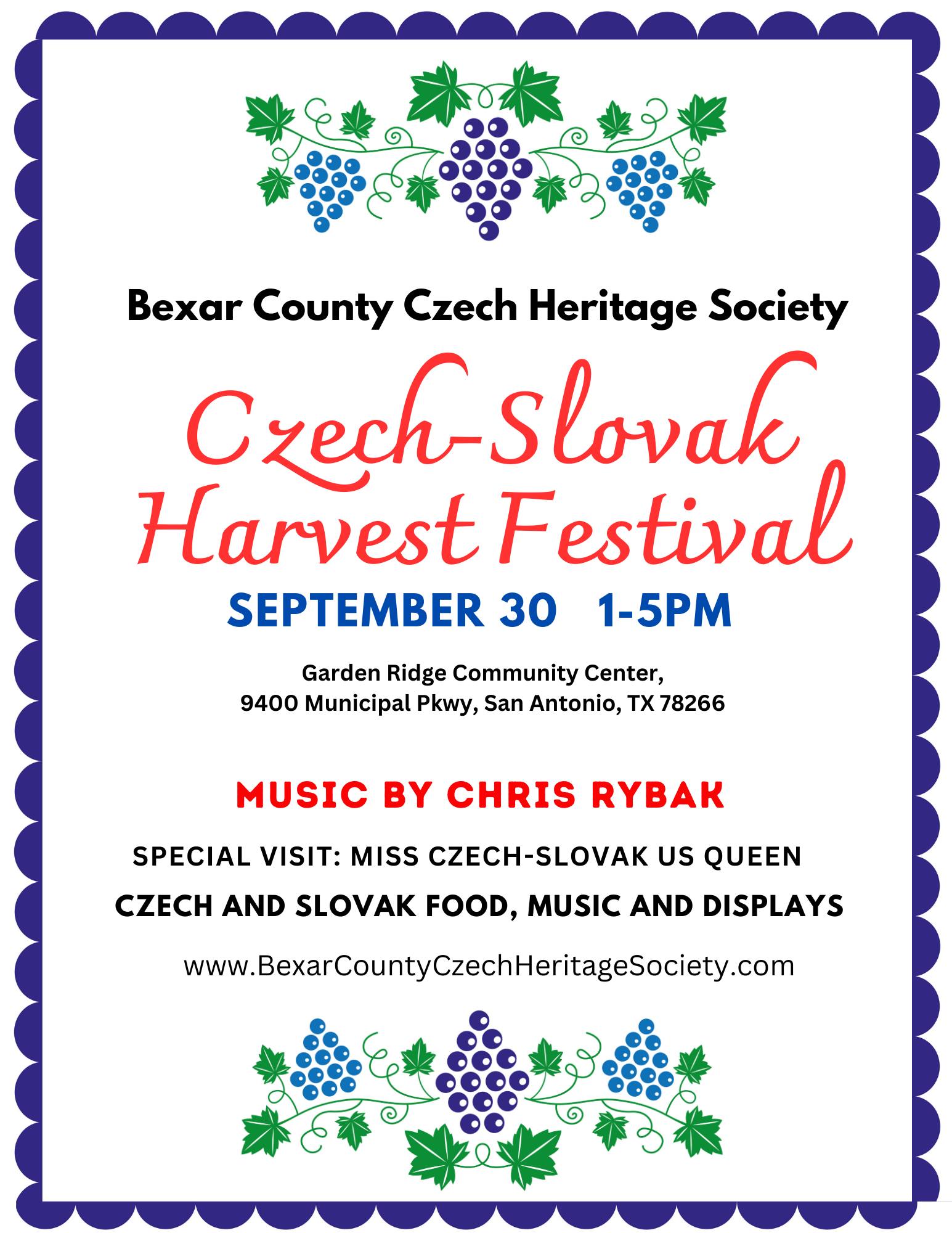 Czech-Slovak Harvest Festival / esko-Slovensk doinky 2023 San Antonio