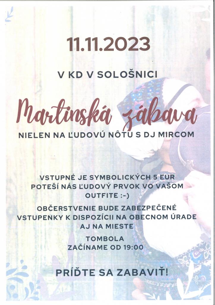 Martinsk zbava 2023 Solonica