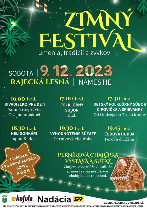 Zimn festival umenia, tradci a zvykov 2023 Rajeck Lesn