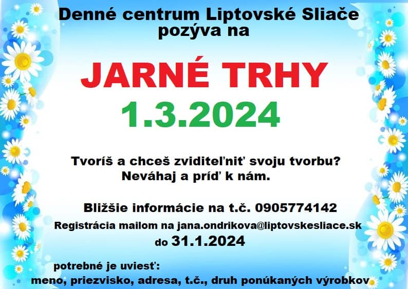 Jarn trhy 2024 Liptovsk Sliae