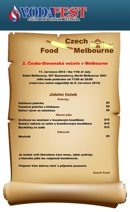 2nd Czech-Slovak dinners at Sokol Melbourne 2014