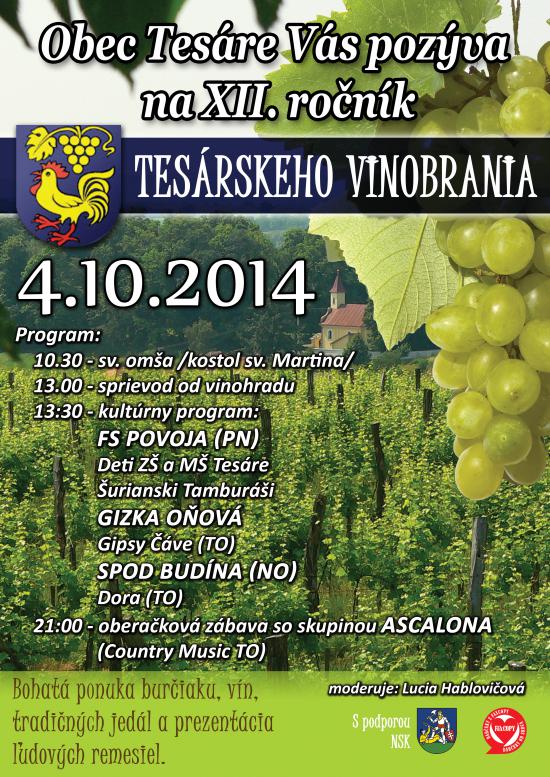 Tesrske vinobranie Tesre 2014 - 12. ronk