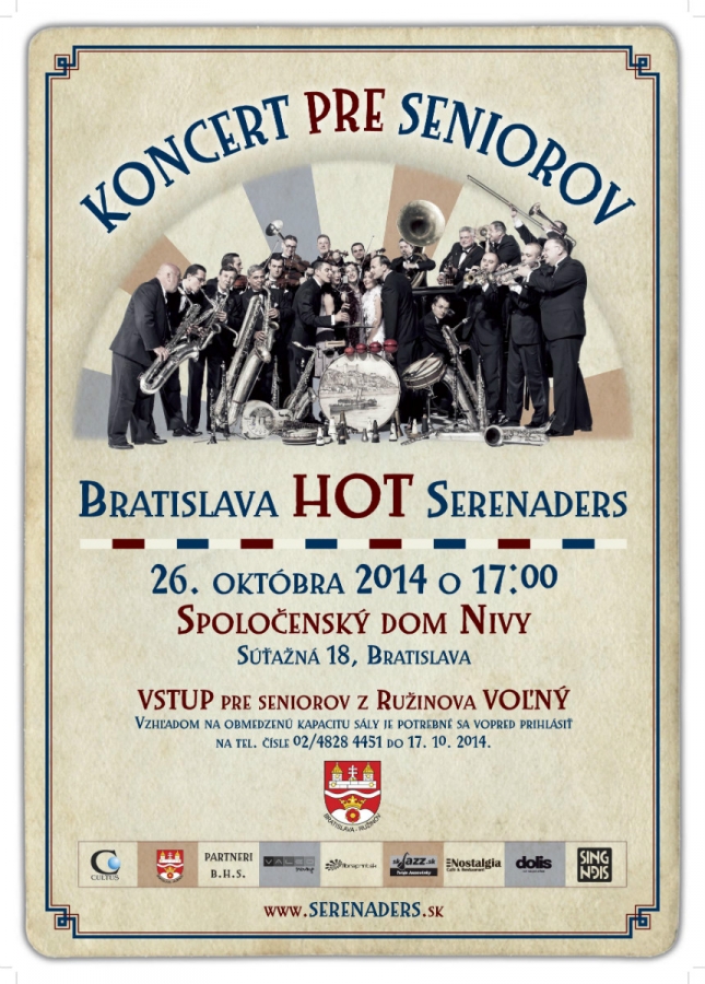 Koncert pre seniorov - Bratislava Hot Serenaders v Ruinove  2014