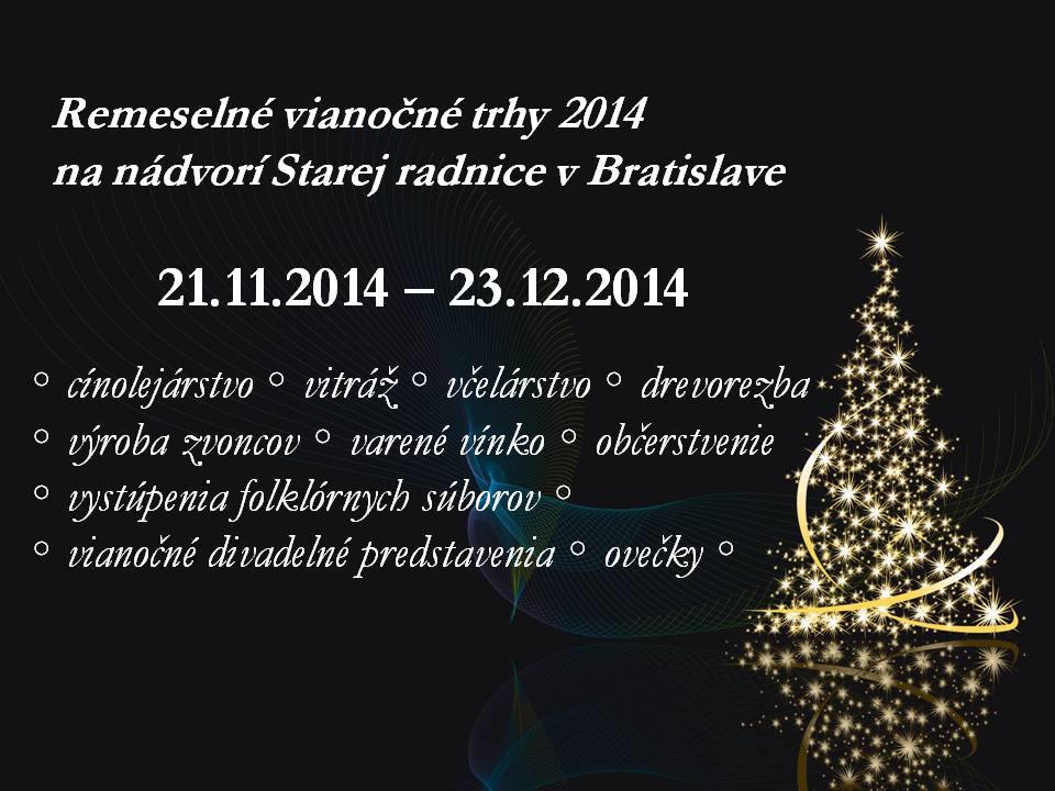 Remeseln vianon trhy Bratislava 2014