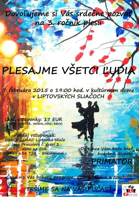 Plesajme vetci udia Liptovsk Sliae  2015 - 3. ronk