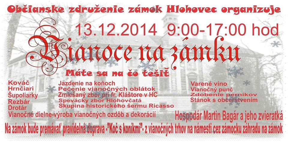 Vianoce na zmku Hlohovec 2014