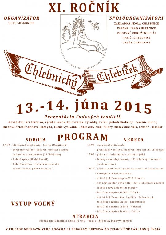 Chlebnick chlebek 2015 - XI. ronk