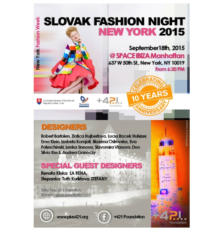 Slovak Fashion Nigth New York 2015 - celebrating 10 years