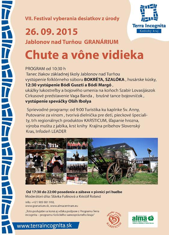 VII. Festival vyberania desiatkov z rody - Chute a vne vidieka 2015