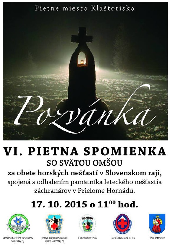 VI. pietna spomienka na obete horskch neast v Slovenskom raji 2015