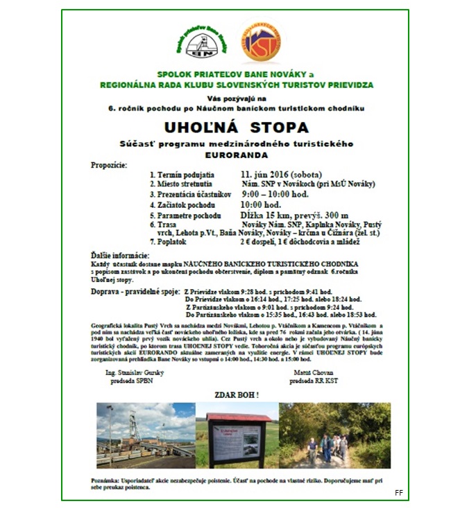 6. ronk turistickho pochodu  UHON STOPA  spojen s programom eurpskych turistickch akci  EURORANDO