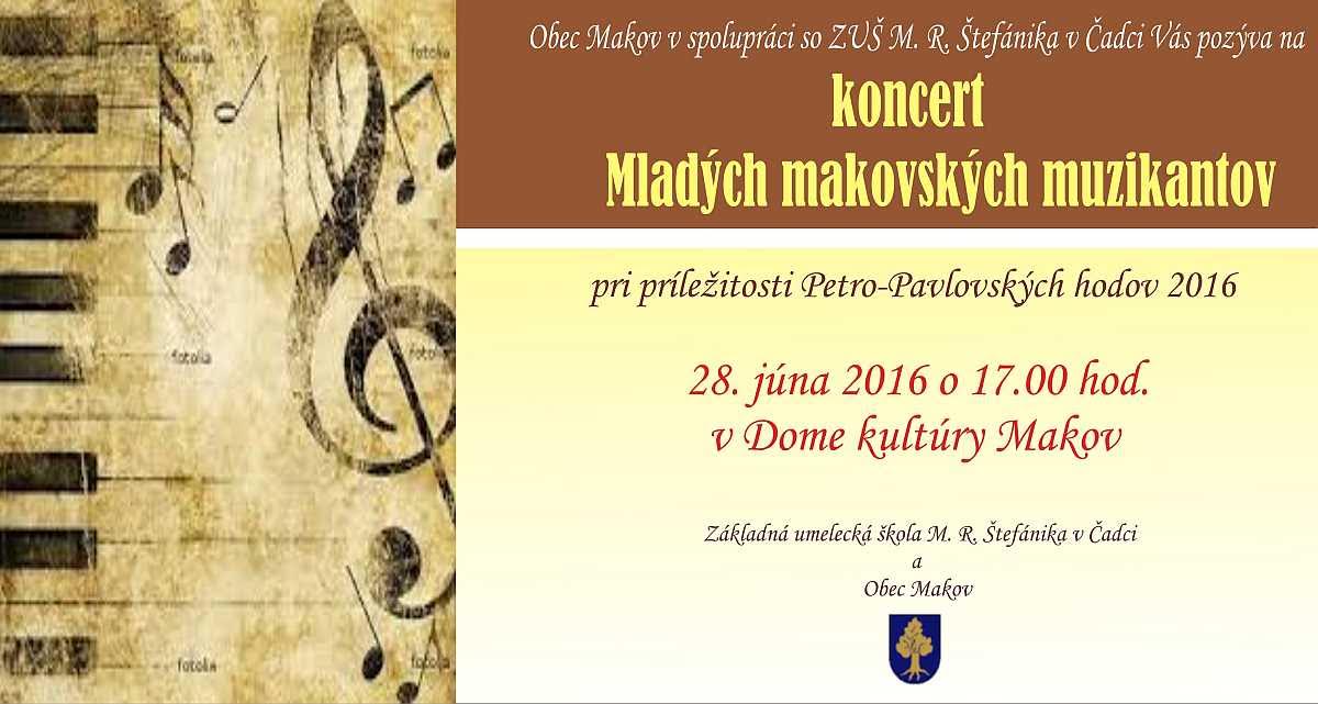 Koncert Mladch makovskch muzikantov 2016 Makov