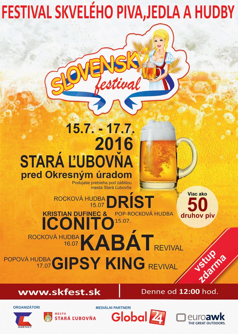 Slovensk pivn festival v Starej ubovni 2016