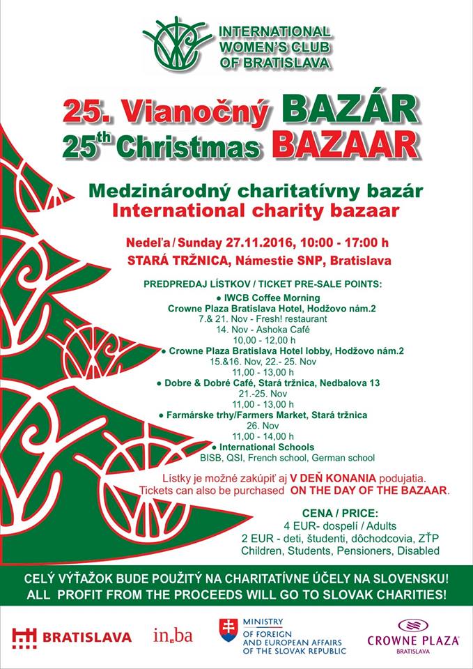 25th IWCB Christmas Bazaar / 25.  Vianon bazr 2016 Bratislava