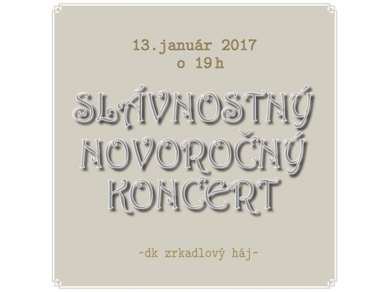 Slvnostn novoron koncert - Jn Ambrz 2017 Petralka 