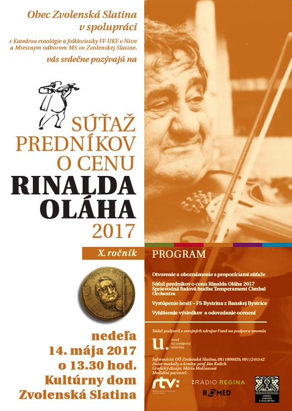 Sa prednkov o cenu Rinalda Olha Zvolensk Slatina 2017 - X. ronk