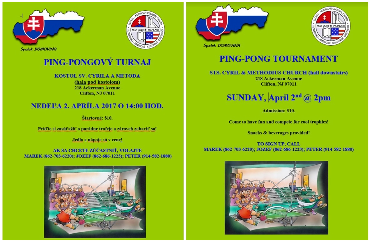 Ping-Pong Tournament / Ping-Pongov turnaj Clifton 2017
