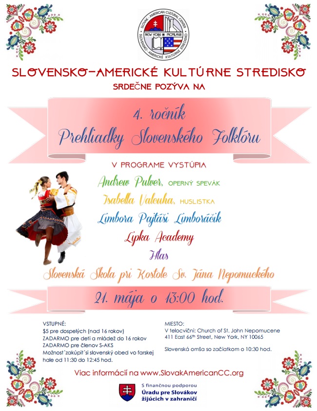 4. ronk Prehliadky Slovenskho Folklru / 4th Annual Children's Folklore show 2017 New York