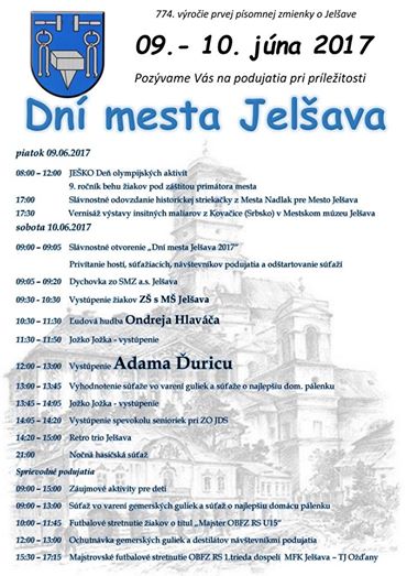 Dni mesta Jelava 2017 - 774. vroie prvej psomnej zmienky