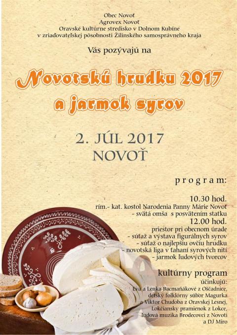 Novotsk hrudka 2017 a jarmok syrov  Novo