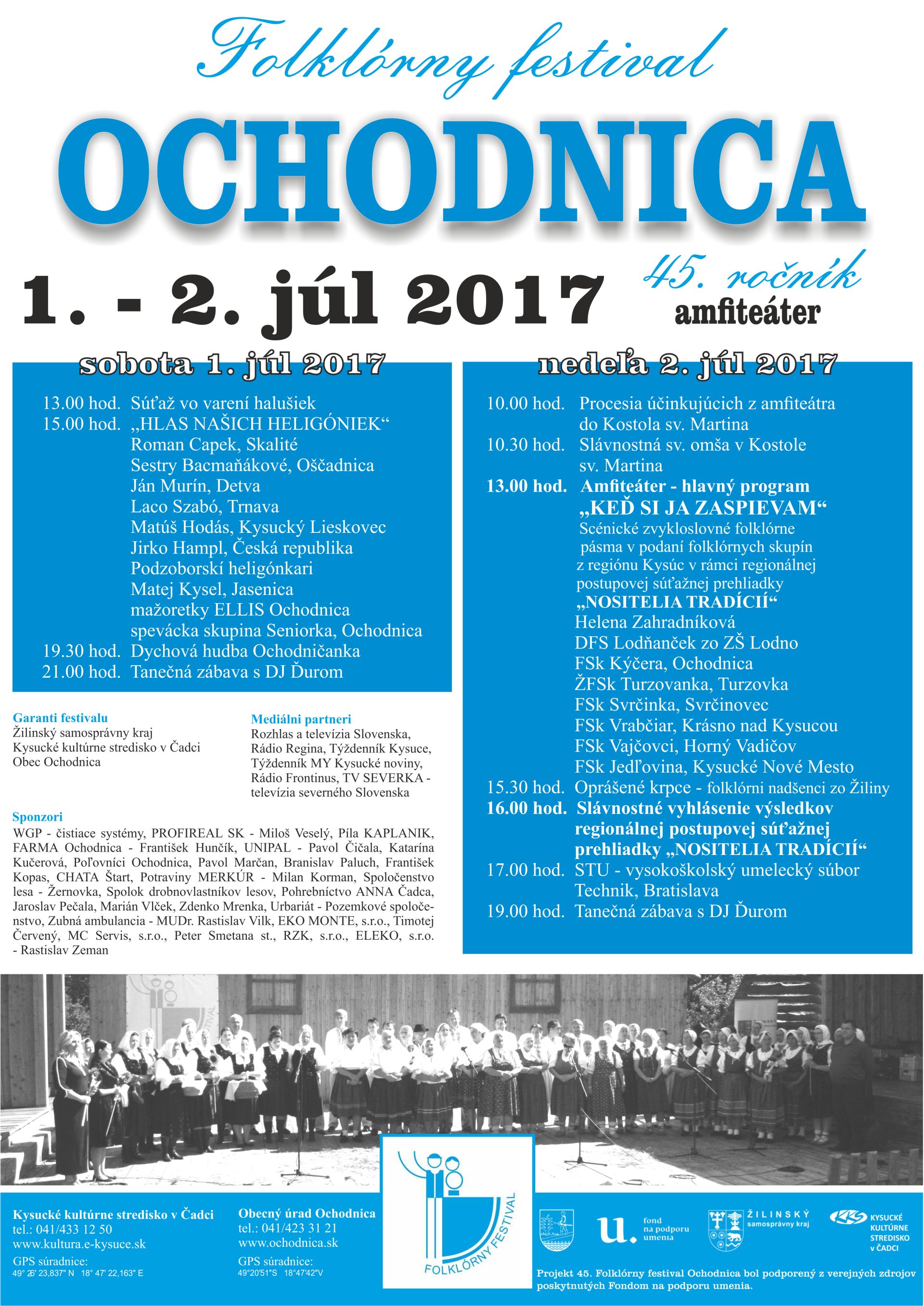 Folklrny festival Ochodnica 2017 - 45. ronk