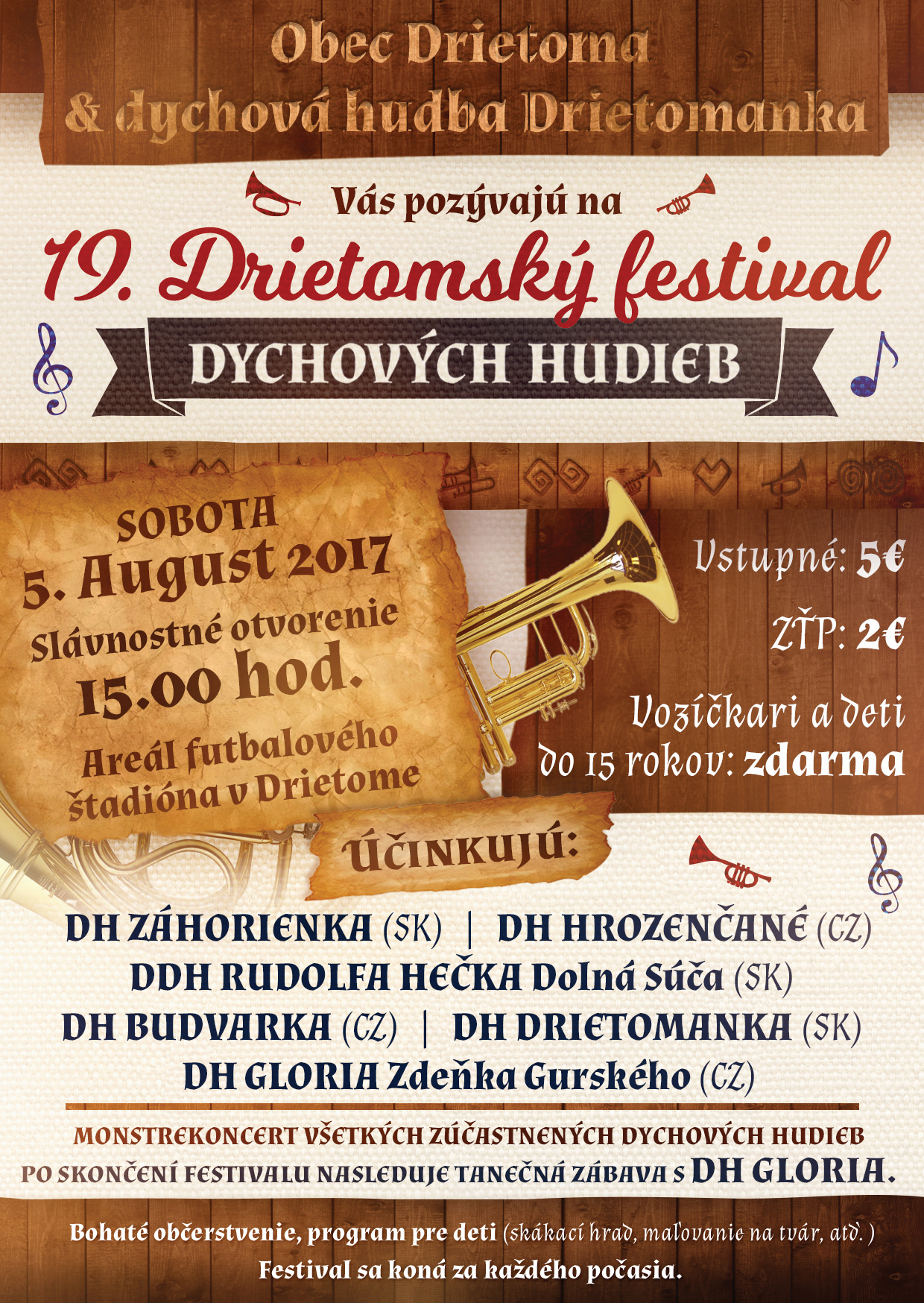 19. Drietomsk festival dychovch hudieb 2017 Drietoma