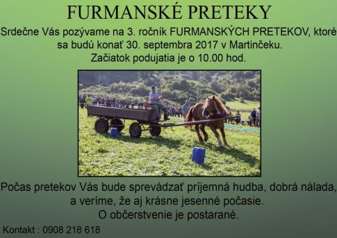 Furmansk preteky Martinek 2017 - 3. ronk