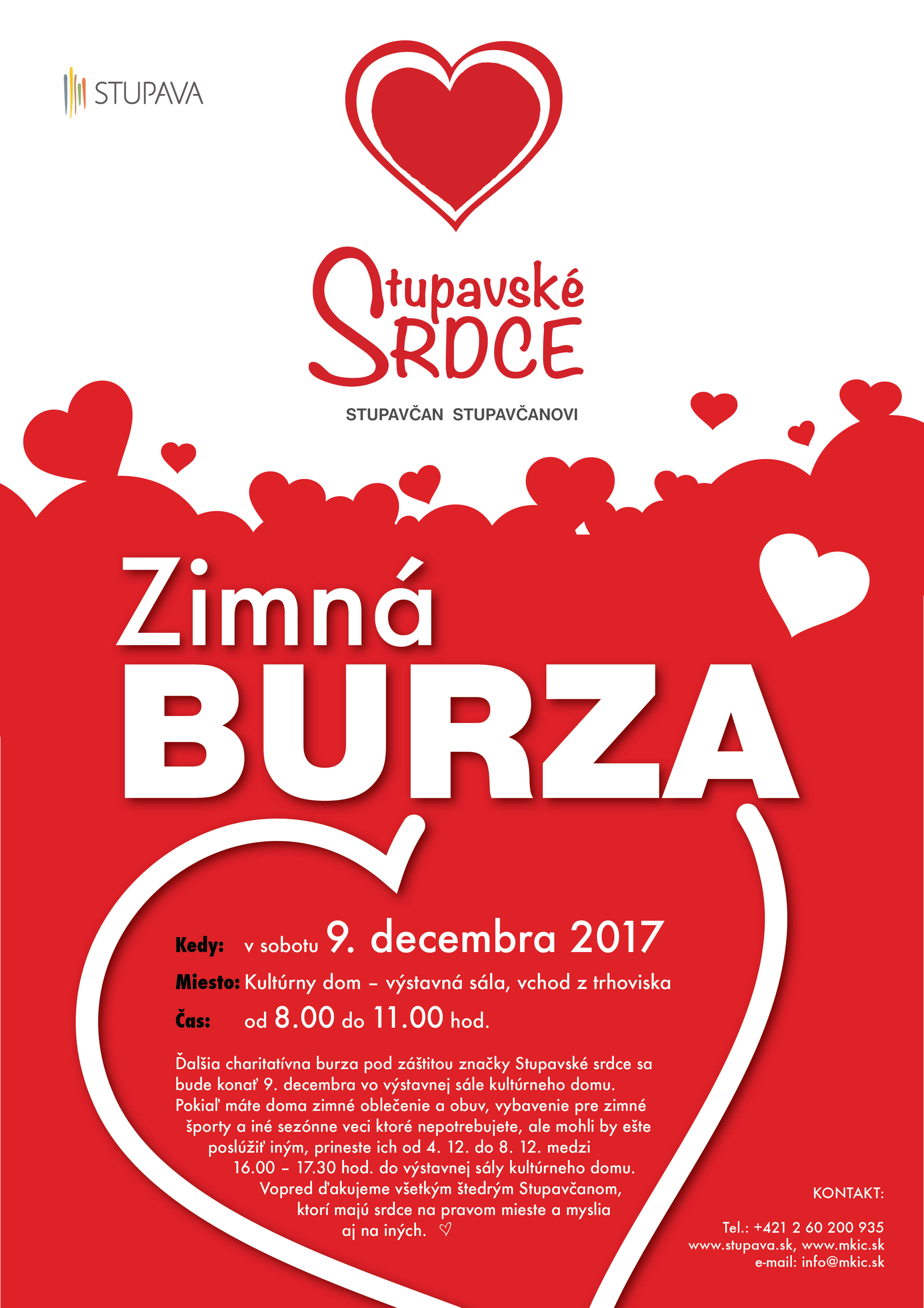 Stupavsk srdce 2017 - zimn charitatvna burza 