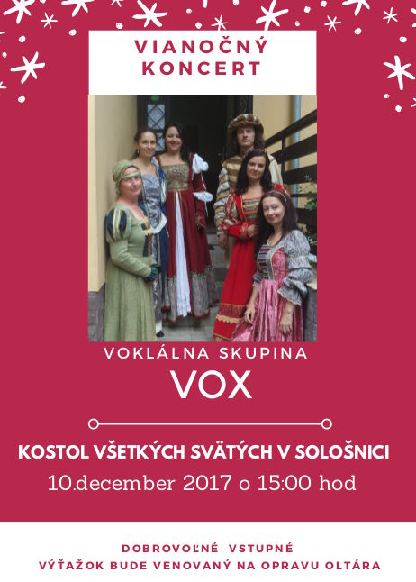 Koncert voklnej skupiny VOX 2017 Solonica   