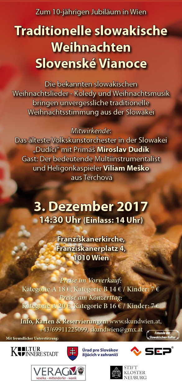 Traditionelle slowakische Weihnachten / Tradin slovensk Vianoce  2017 Wien