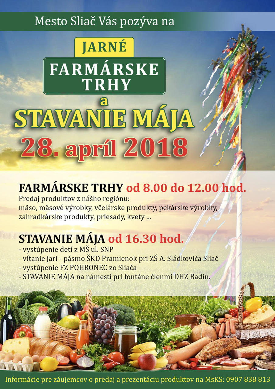 Jarn Farmrske trhy a Stavanie mja Slia 2018