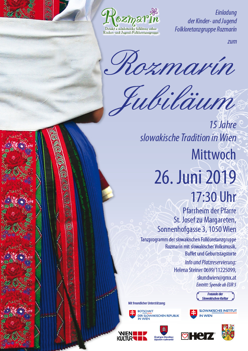 15-jhrigen Jubilums des Ensembles Rozmarn / 15. jubileum sboru Rozmarn 2019 Wien
