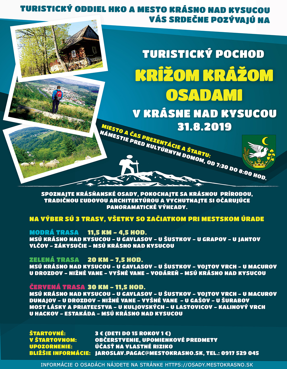 Turistick pochod Krom krom osadami 2019 Krsno nad Kysucou