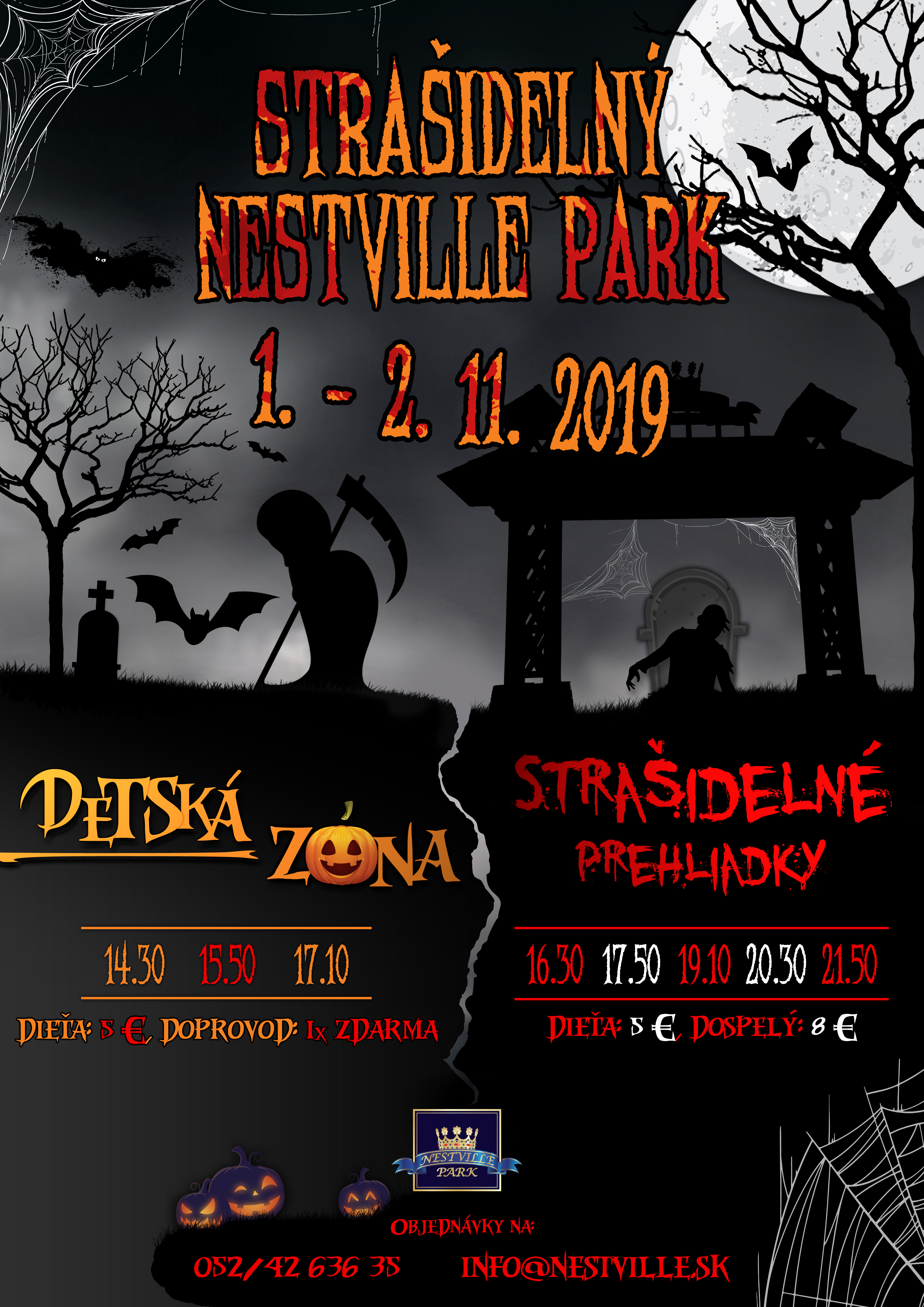 Strašidelný Nestville Park 2019 Hniezdne