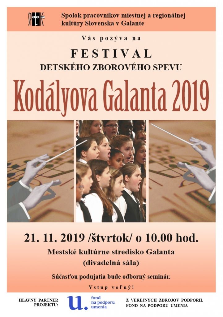 Kodlyova Galanta 2019 - Festival detskho zborovho spevu